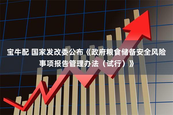 宝牛配 国家发改委公布《政府粮食储备安全风险事项报告管理办法（试行）》